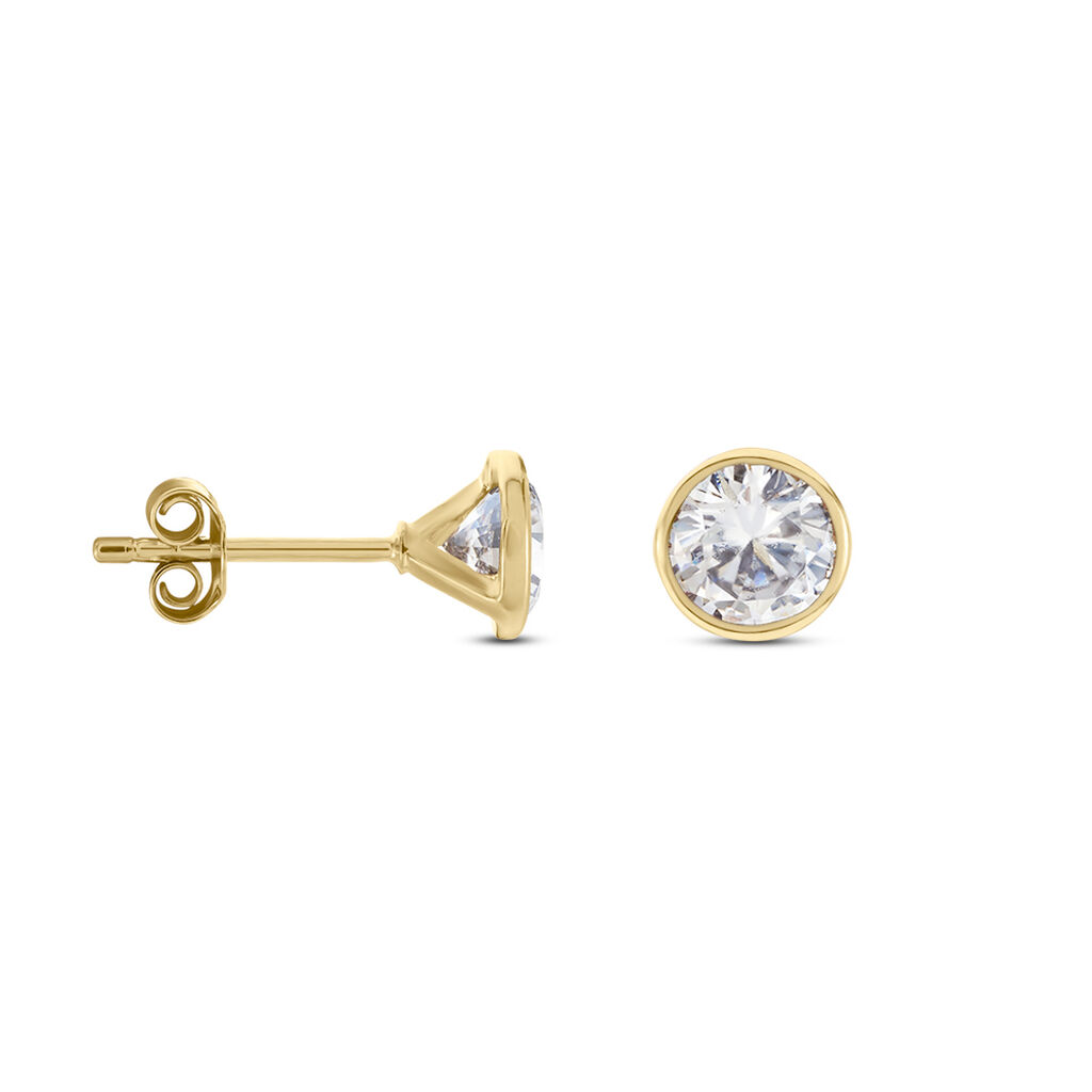 Boucles D'oreilles Puces Plaqué Or Jaune Niclaus Oxyde - Boucles d'oreilles fantaisie Femme | Histoire d’Or