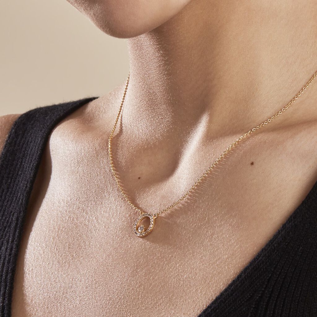 Collier Plaqué Or Lila Oxydes De Zirconium - Colliers fantaisie Femme | Histoire d’Or