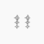 Boucles D'oreilles Puces Ganesha Or Blanc Diamant - Clous d'oreilles Femme | Histoire d&rsquo;Or
