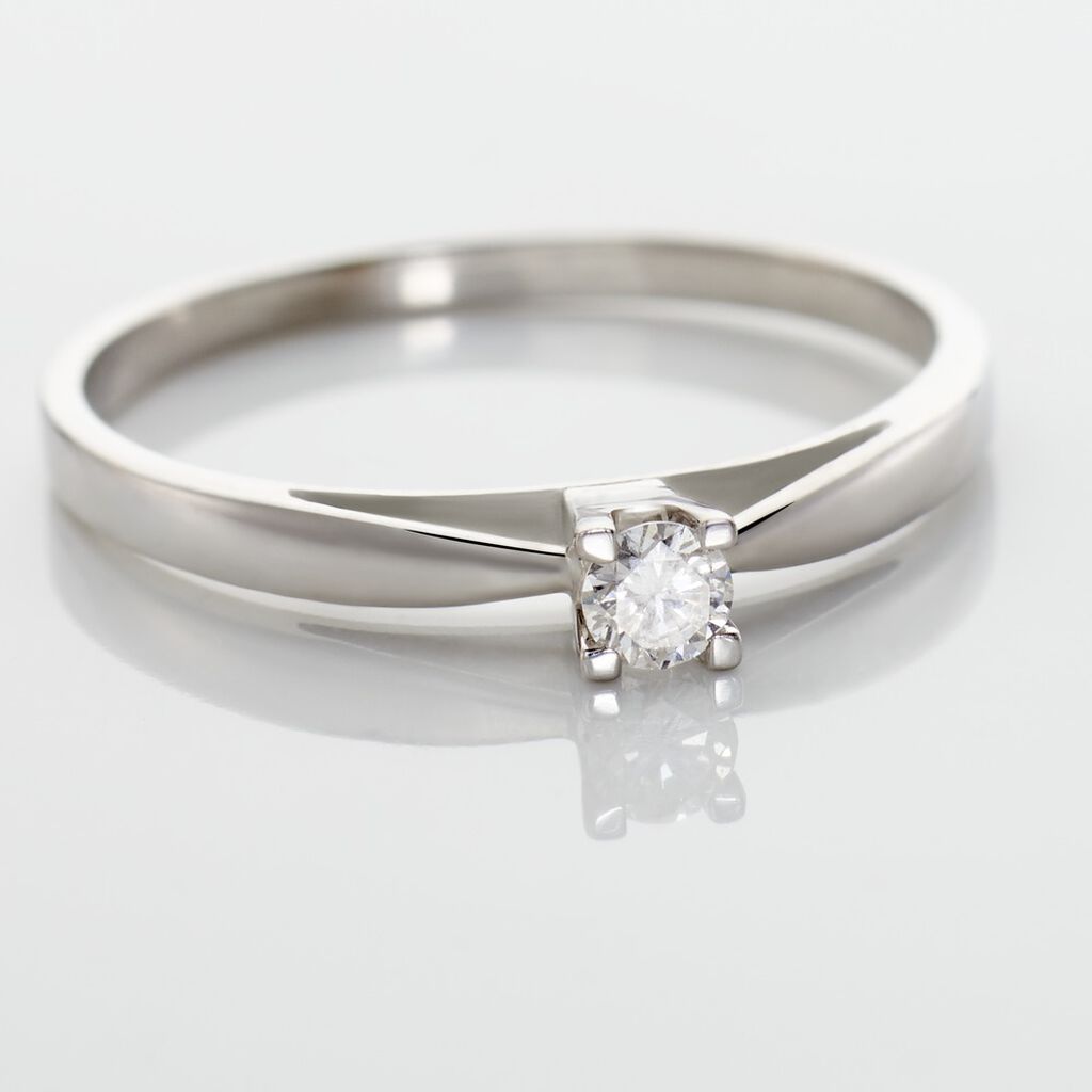 Bague Solitaire Morrigane Or Blanc Diamant - Bagues solitaires Femme | Histoire d&rsquo;Or