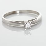 Bague Solitaire Morrigane Or Blanc Diamant - Bagues solitaires Femme | Histoire d&rsquo;Or