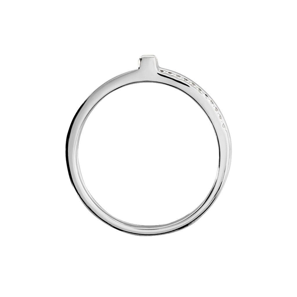 Bague Erynn Argent Blanc Oxyde De Zirconium - Bagues solitaires Femme | Histoire d&rsquo;Or