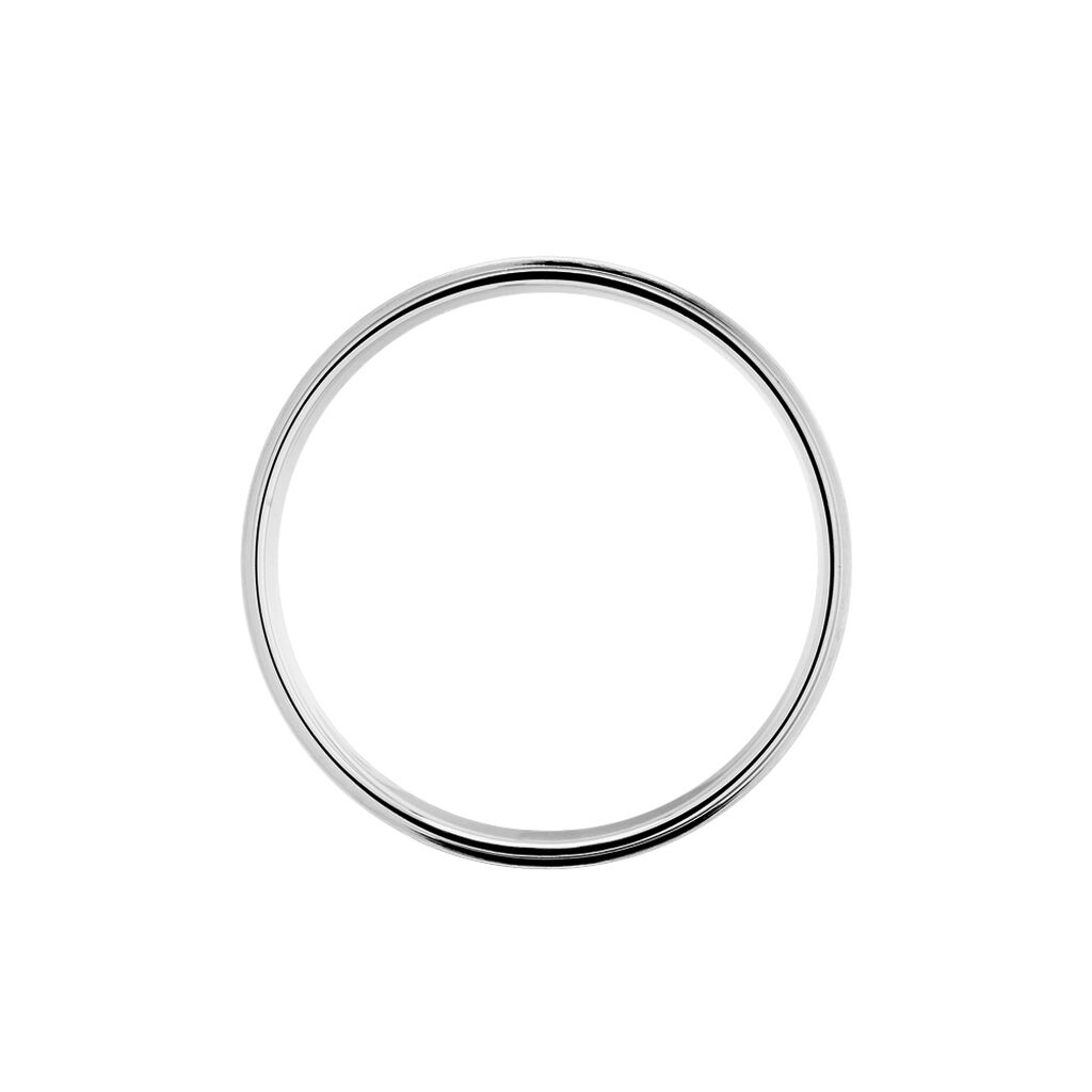 Alliance Florita Ruban Plat Or Blanc - Alliances Unisex | Histoire d’Or