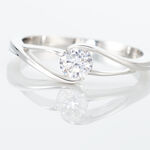 Bague Lysie Argent Blanc Oxyde De Zirconium - Bagues solitaires Femme | Histoire d&rsquo;Or