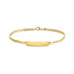 Bracelet Identit&eacute; Fanelia Maille Marine Or Jaune - Bracelets Communion Enfant | Histoire d&rsquo;Or