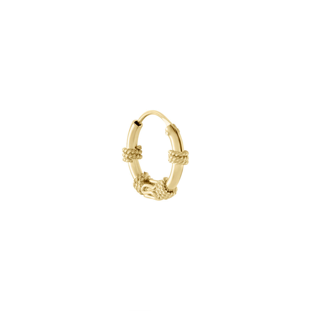 Créole Unitaire Wadim Plaqué Or Jaune - Boucles d'oreilles créoles Homme | Histoire d’Or