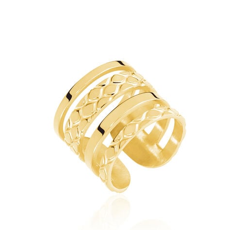 Bague Abram Acier Jaune - Bagues fantaisie Femme | Histoire d’Or