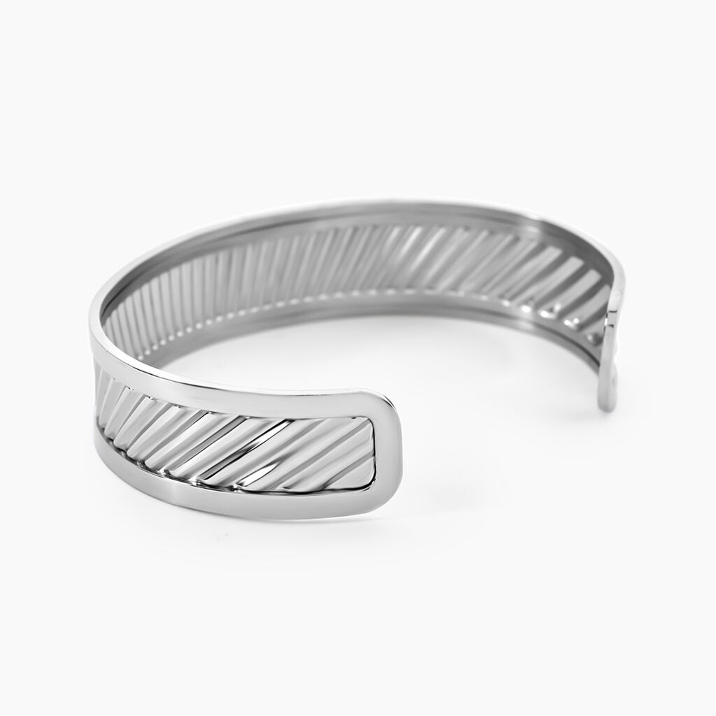 Bracelet Jonc Aud Acier Blanc - Bracelets joncs Femme | Histoire d&rsquo;Or