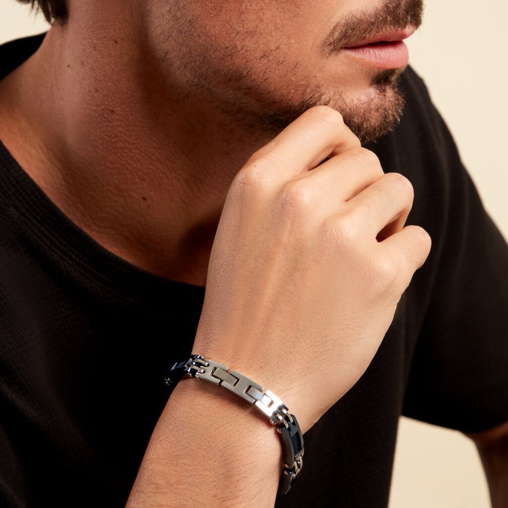 Bracelet Jourdan Zephir Acier Bleu - Bracelets Homme | Histoire d’Or