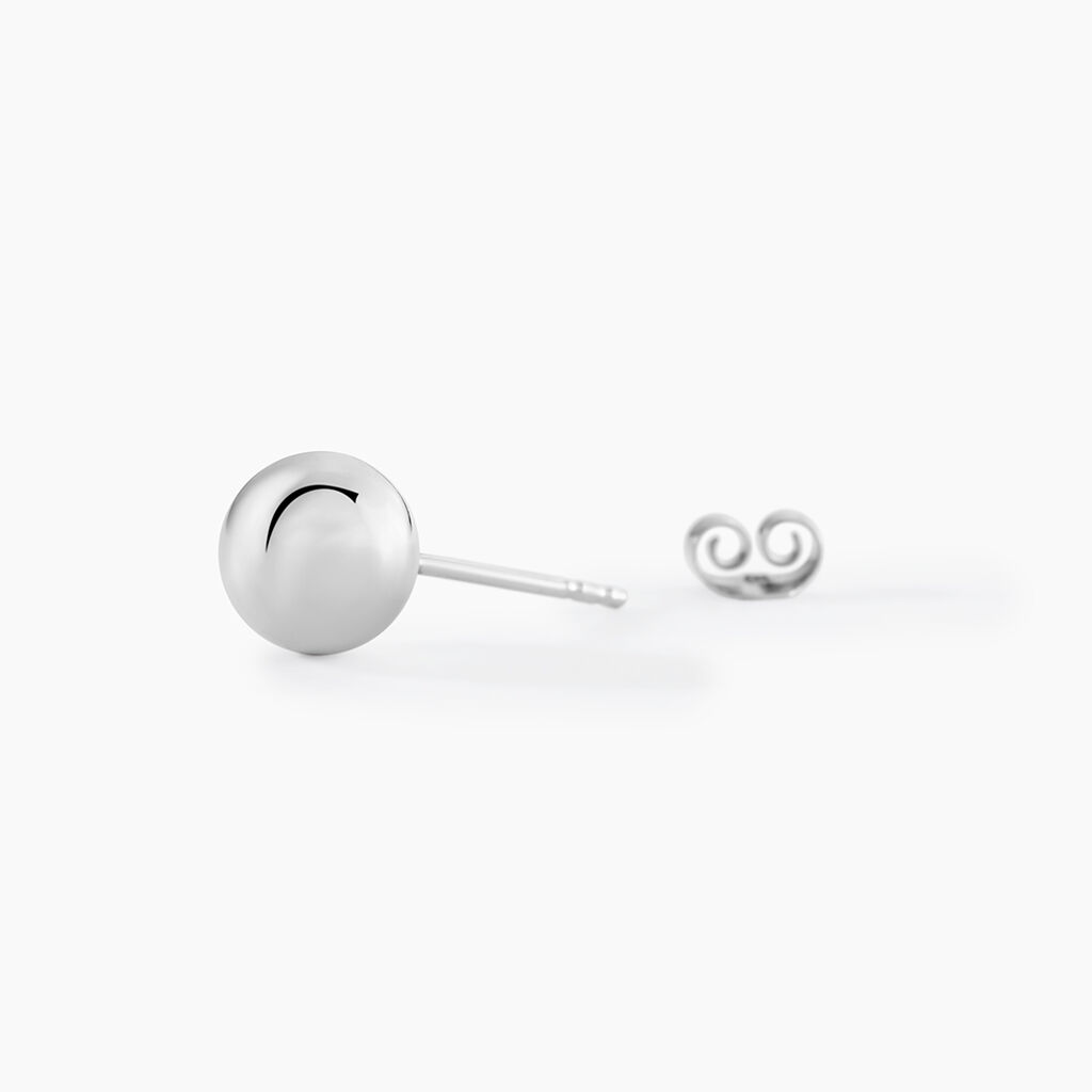 Boucles D'oreilles Puces Virgie Argent Blanc - Boucles d'oreilles fantaisie Femme | Histoire d&rsquo;Or