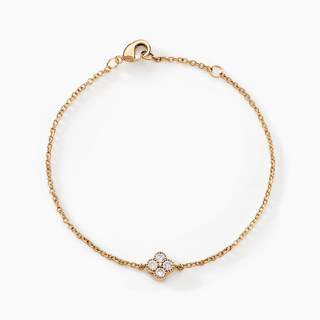 Bracelet Laurelle Plaqué Or Doré Oxyde De Zirconium - Bracelets Femme | Histoire d’Or