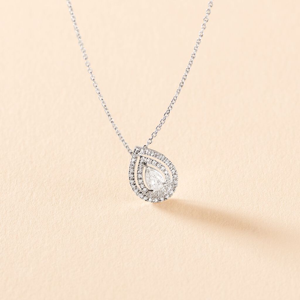 Pendentif Diamina Or Blanc Diamant - Pendentifs Femme | Histoire d’Or