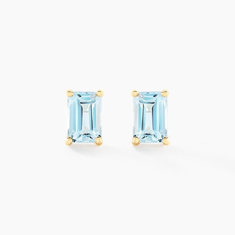 Boucles D'oreilles Puces Emilian Or Jaune Topaze - Clous d'oreilles Femme | Histoire d’Or
