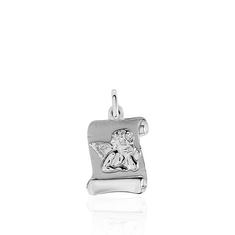 Pendentif Ange Parchemin Or Blanc - Pendentifs Baptême Famille | Histoire d’Or