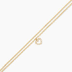 Cha&icirc;ne De Cheville Salome Argent Dor&eacute; A L'Or 750/1000 Oxyde De Zirconium - Cha&icirc;nes de cheville Femme | Histoire d&rsquo;Or