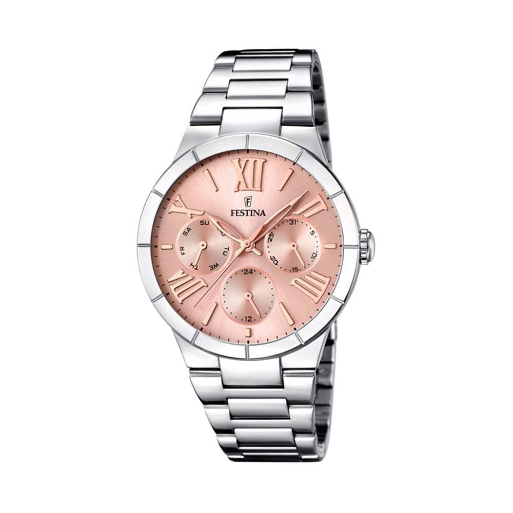 Montres Festina F16716/3 Acier Boucle déployante simple Blanc Ronde -  HIMFBQS3480 • Histoire d'Or