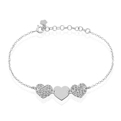 Bracelet Yrina Argent Blanc - Bracelets Coeur Femme | Histoire d’Or