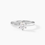 Bague Athena Platine Blanc Diamant - Bagues solitaires Femme | Histoire d&rsquo;Or