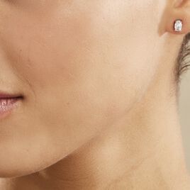 Boucles D'oreilles Puces Mathilda Argent Blanc Oxyde De Zirconium - Boucles d'oreilles fantaisie Femme | Histoire d’Or