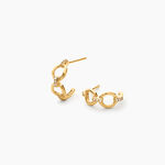 Cr&eacute;oles Mauve Argent Dor&eacute; A L'Or 750/1000 Oxyde De Zirconium - Boucles d'oreilles cr&eacute;oles Femme | Histoire d&rsquo;Or