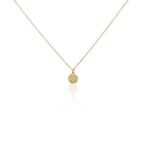 Collier Nehemiah Plaque Or Oxyde De Zirconium - Colliers fantaisie Femme | Histoire d&rsquo;Or