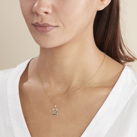 Pendentif Ange Parchemin Or Jaune - Pendentifs Baptême Famille | Histoire d’Or