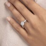 Bague Nazare Or Blanc Oxyde De Zirconium - Bagues solitaires Femme | Histoire d&rsquo;Or