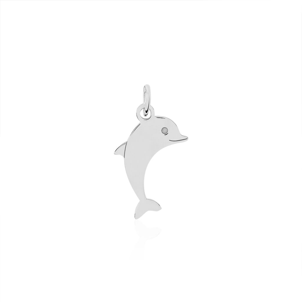 Pendentif Eudore Argent Blanc