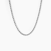 Chaine Jerry Maille Corde Or Blanc