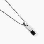 Collier Eclipse Acier Bicolore - Bijoux sans pierre Homme | Histoire d&rsquo;Or