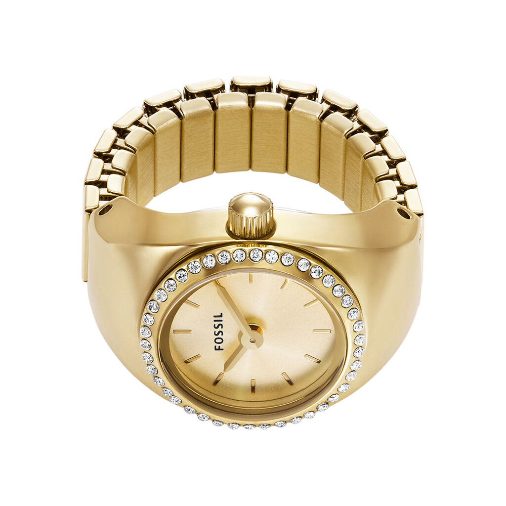 Montre Fossil Watch Ring Dor&eacute; - Id&eacute;es cadeaux Femme | Histoire d&rsquo;Or