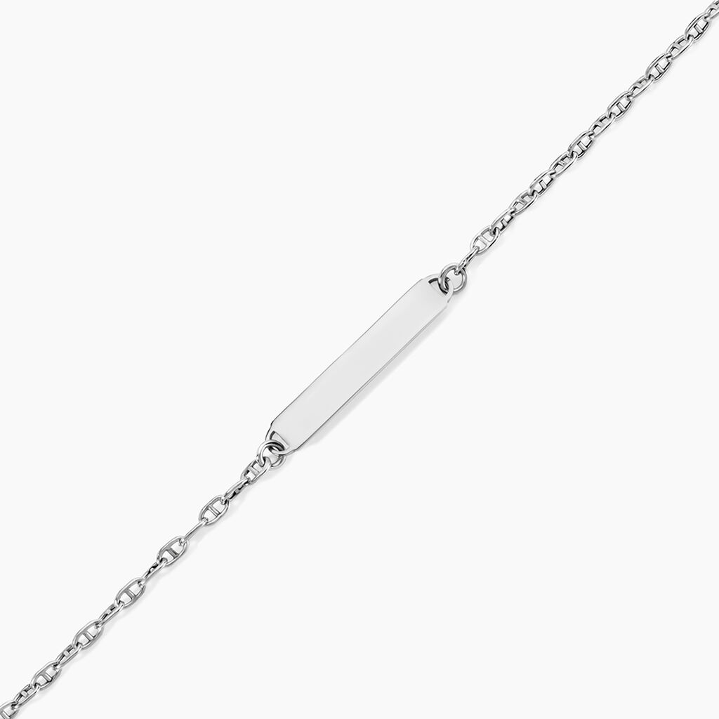 Bracelet Messenger Argent Blanc - Bijoux sans pierre Homme | Histoire d&rsquo;Or