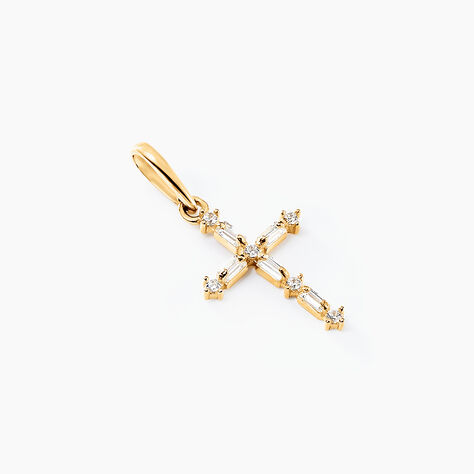 Pendentif Cornelio Or Jaune Oxyde De Zirconium - Pendentifs Communion Femme | Histoire d’Or