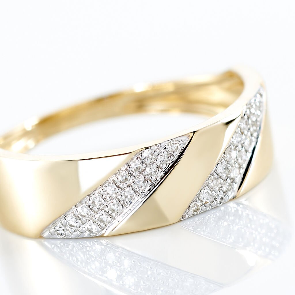 Bague Shalanda Or Jaune Diamant - Bagues avec pierre Femme | Histoire d&rsquo;Or
