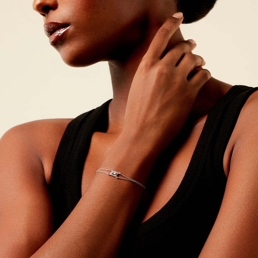 Bracelet Laurine Argent Blanc Oxyde De Zirconium - Bracelets Femme | Histoire d’Or