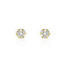 Boucles D'oreilles Puces Eleanor Fleur Or Jaune Oxyde De Zirconium - Clous d'oreilles Femme | Histoire d’Or