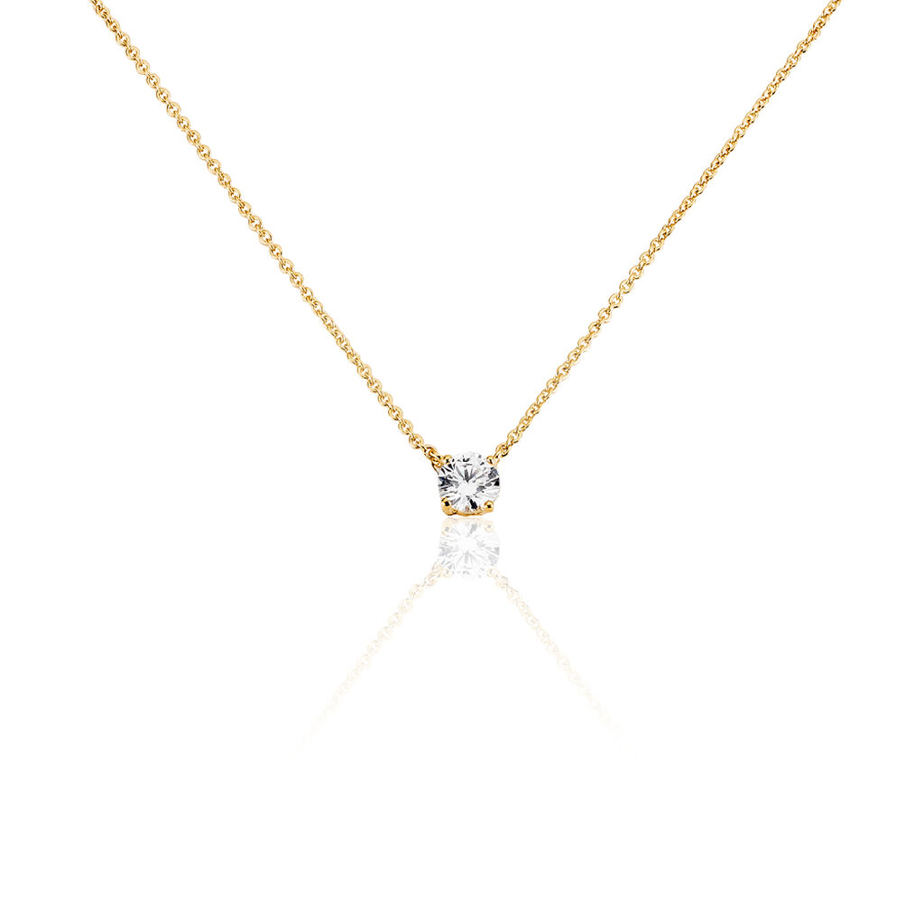 Collier Nilay Plaqu&eacute; Or Jaune Oxyde De Zirconium - Colliers fantaisie Femme | Histoire d&rsquo;Or