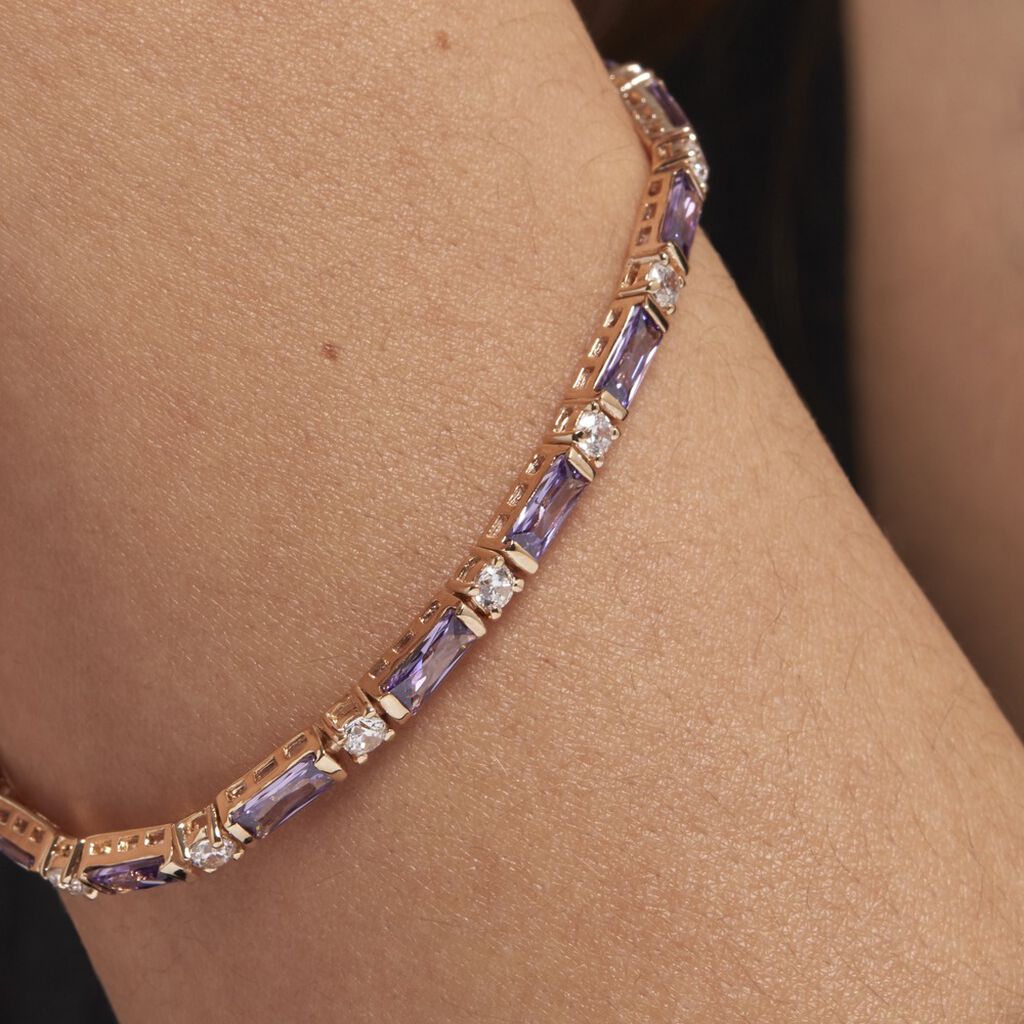 Bracelet Luteciaae Plaqué Or Jaune Oxyde De Zirconium - Bracelets Femme | Histoire d’Or