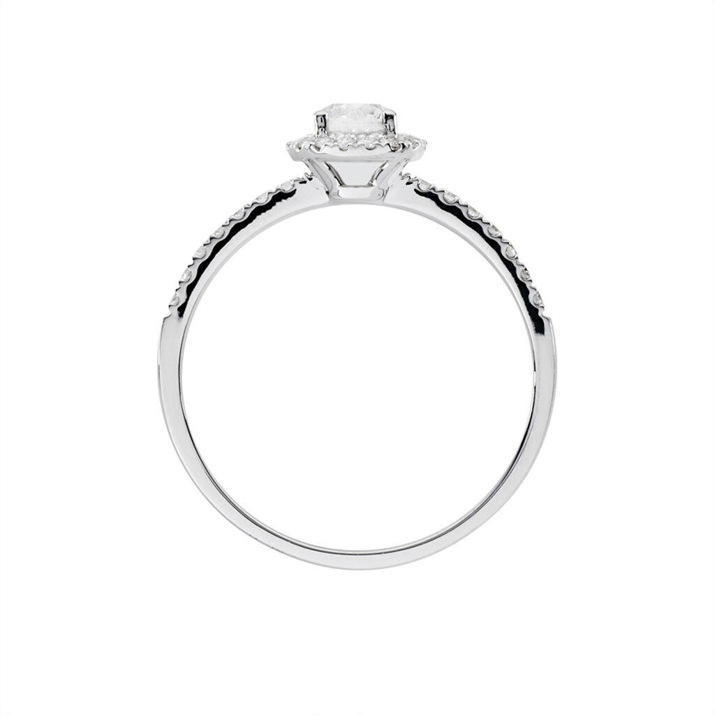 Bague Solitaire Lena Or Blanc Diamant - Bagues solitaires Femme | Histoire d’Or