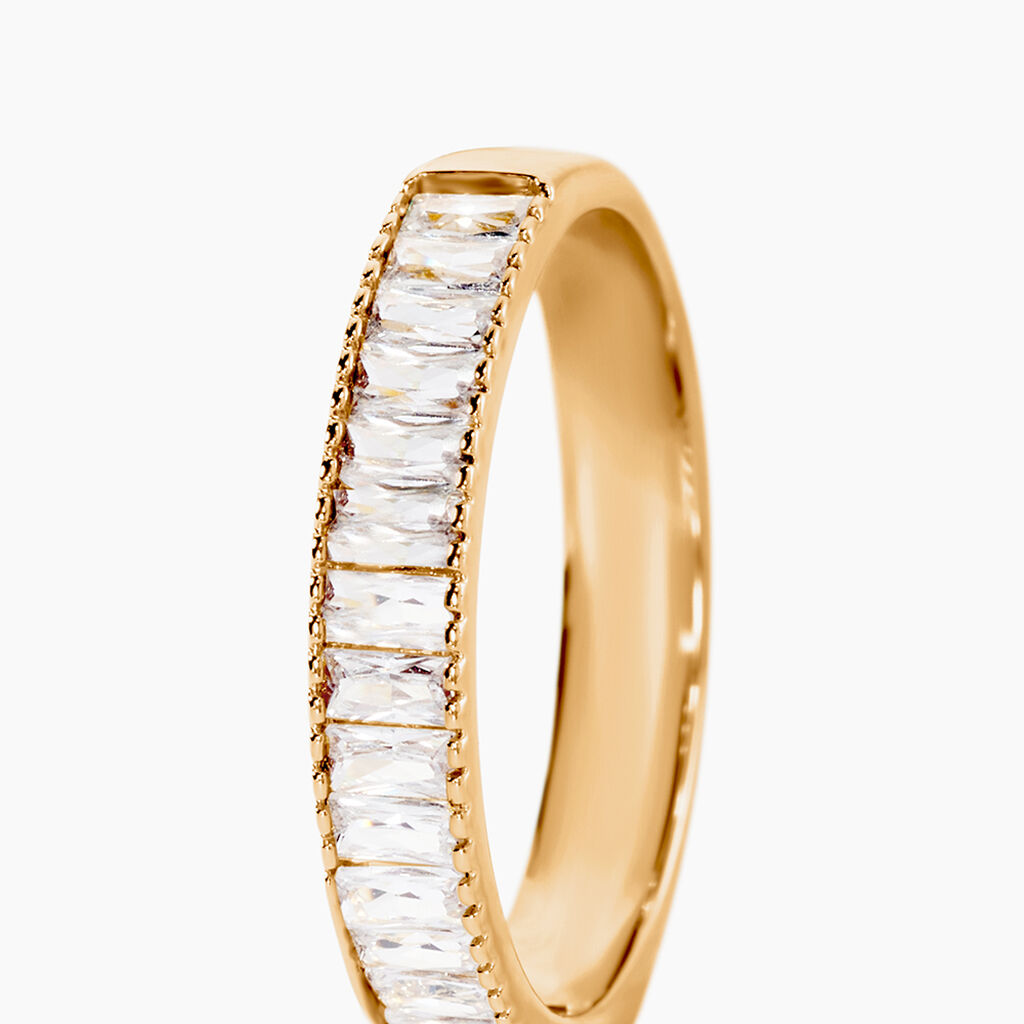 Bague Valentyne Plaque Or Jaune Oxyde De Zirconium - Bagues avec pierre Femme | Histoire d&rsquo;Or