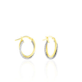 Créoles Maelia Or Bicolore - Boucles d'oreilles créoles Femme | Histoire d’Or