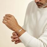 Bracelet Identit&eacute; Anilo Argent Blanc - Gourmettes Homme | Histoire d&rsquo;Or