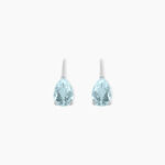 Boucles D'oreilles Puces Anesa Or Blanc Topaze - Clous d'oreilles Femme | Histoire d&rsquo;Or