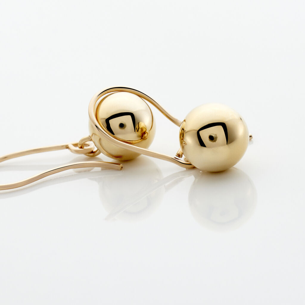 Boucles D'oreilles Pendantes Fidelia Boules Or Jaune - Boucles d'oreilles pendantes Femme | Histoire d’Or