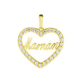 Pendentif Or Jaune Ramouna Oxyde De Zirconium - Pendentifs Coeur Femme | Histoire d’Or