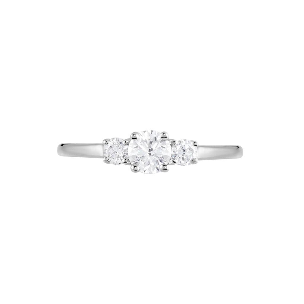 Bague Or Blanc Neely Diamants Synthétiques - Bagues solitaires Femme | Histoire d’Or