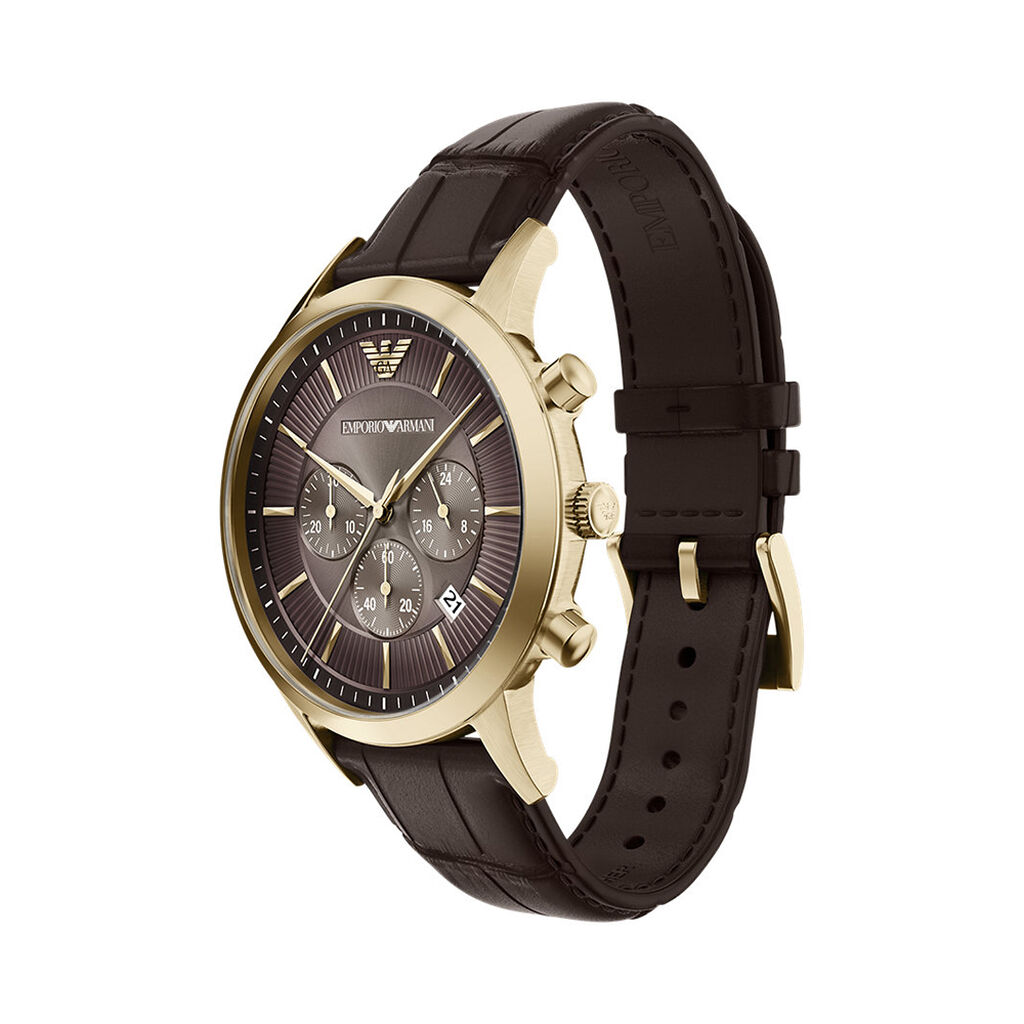 Montre Emporio Armani Marron - Montres Homme | Histoire d&rsquo;Or
