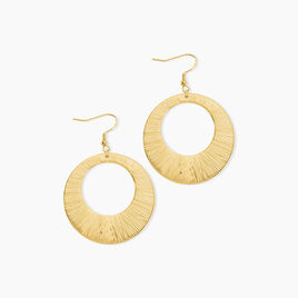 Boucles D'oreilles Pendantes Acier Doré Rohan - Boucles d'oreilles fantaisie Femme | Histoire d’Or