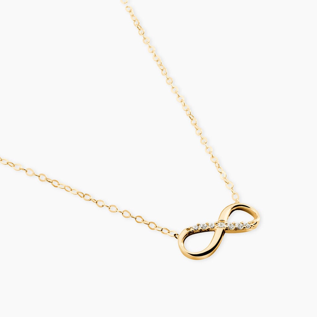 Collier Or Jaune Rosius Oxydes De Zirconium - Colliers Femme | Histoire d&rsquo;Or