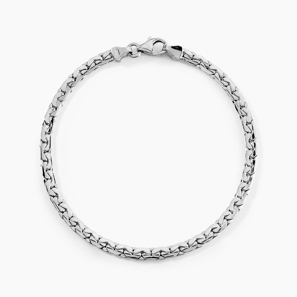 Bracelet Ivy Maille Haricot Or Blanc - Bracelets chaîne Femme | Histoire d’Or